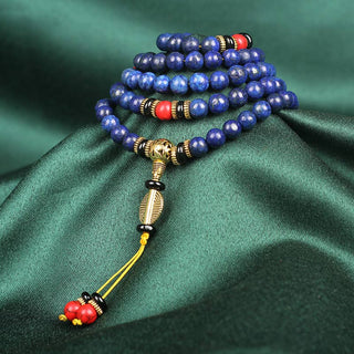 Buddha Gift Tibetan Mala Lapis Lazuli Positive Bracelet