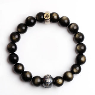 Buddha Gift Chinese Zodiac Natal Buddha Obsidian Purification Bracelet