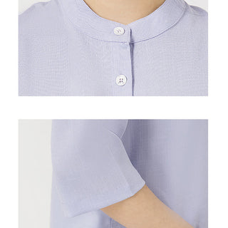 Buddha Gift 2Pcs Solid Color Three Quarter Shirt Top Pants Meditation Zen Tai Chi Cotton Linen Clothing Women's Set