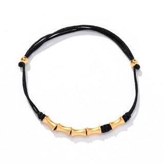 Buddha Gift 925 Sterling Silver Bamboo Design Protection Luck Braided Bracelet
