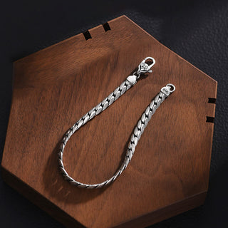 Buddha Gift Double Dorje Vajra Strength Punk Copper Chain Bracelet Necklace