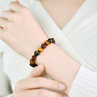 Buddha Gift Natural Tiger Eye Positive Protection Bracelet