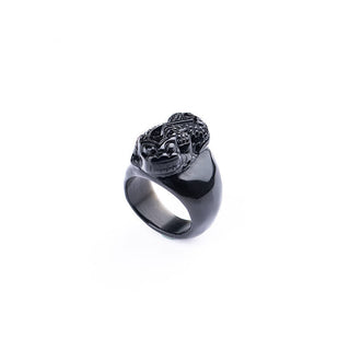 Buddha Gift FengShui PiXiu Black Obsidian Strength Ring