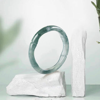 Buddha Gift Natural Jade Bamboo Prosperity Abundance Ring