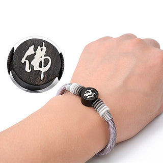 Buddha Gift Buddha Character Ebony Handcrafted Rope Bracelet