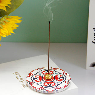 Buddha Gift Colorful Pattern Ceramic Blessing Stick Incense Burner