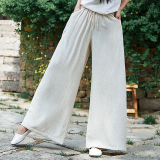 Buddha Gift Plain Wide Leg Pants Dance Women's Yoga Pants With Pockets