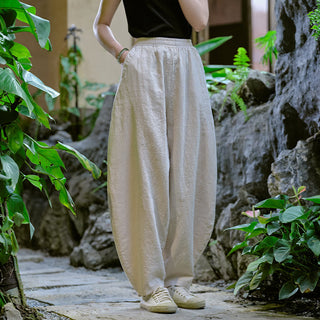 Buddha Gift Solid Color Loose Yoga Harem Pants With Pockets