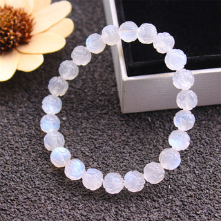 Buddha Gift Natural Moonstone Lotus Love Bracelet