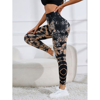 Buddha Gift Tie Dye Print Pants Sports Fitness Yoga High Waist Leggings Women's Yoga Pants