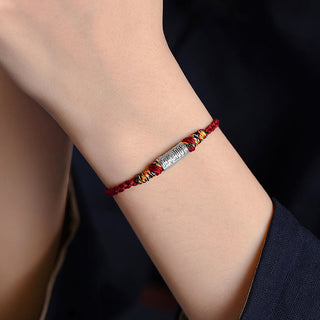 Buddha Gift Handcrafted 925 Sterling Silver Everything Goes Well Design Protection Strength Bracelet Anklet