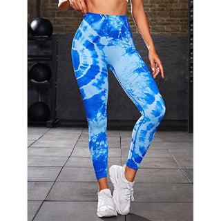 Buddha Gift Tie Dye Print Pants Sports Fitness Yoga High Waist Leggings Women's Yoga Pants