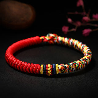 Buddha Gift Tibetan Handmade Multicolored Thread King Kong Knot Strength Braid String Bracelet