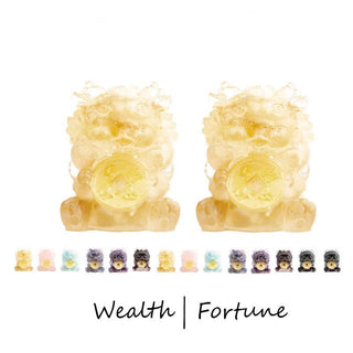 Buddha Gift Handmade Cute PiXiu Gold Coin Crystal Fengshui Energy Wealth Fortune Home Decoration