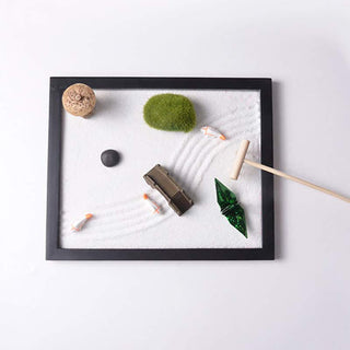 Buddha Gift Koi Fish Small Bridge Grass Landscape Peace Meditation Zen Garden Decoration