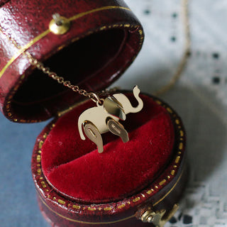 Buddha Gift Elephant Titanium Steel Luck Necklace Chain Pendant
