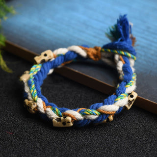 Buddha Gift Tibetan Zakiram Goddess of Wealth Bead Engraved Handmade Luck Bracelet