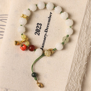Buddha Gift Natural Bodhi Seed Lotus Pumpkin Bead Peace Harmony Bracelet