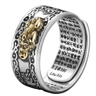 Buddha Gift Lucky FengShui PiXiu Wealth Ring