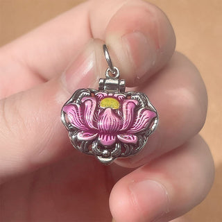 Buddha Gift Tibet Copper Lotus Luck New Begining Necklace Pendant