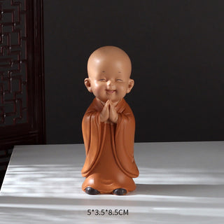 Buddha Gift Small Mini Meditation Praying Monk Serenity Resin Home Decoration