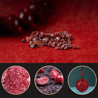 Buddha Gift Cinnabar Yin Yang Bagua Blessing Necklace Pendant