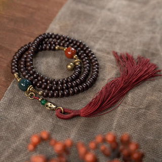 Buddha Gift 108 Mala Beads Natural Tibet Purple Bodhi Seed Auspiciousness Bracelet