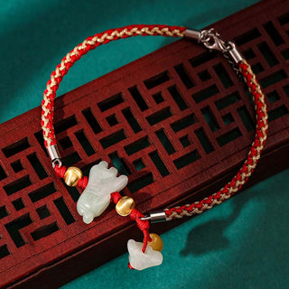 Buddha Gift Chinese Zodiac Jade Prosperity Red String Bracelet Anklet