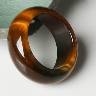 Buddha Gift Tiger Eye Stone Strength Protection Ring