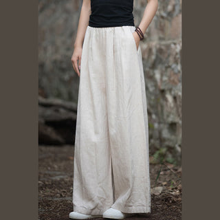 Buddha Gift Retro Wide Leg Pants Casual Women's Yoga Pants With Pockets