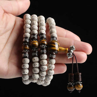 Buddha Gift Handmade Tibetan Tiger Eye Bodhi Seed Peace Bracelet