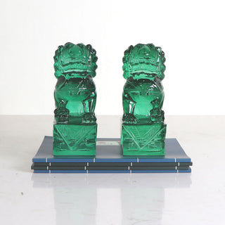 Buddha Gift 2Pcs Lion Statue Courage Strength Resin Home Office Decoration