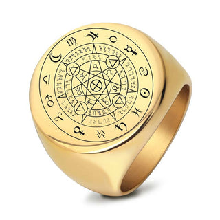 Buddha Gift 12 Constellations of the Zodiac Protection Blessing Ring
