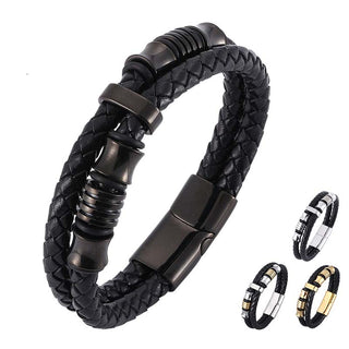 Buddha Gift Layered Leather Weave Fortune Bracelet