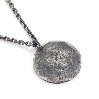 Buddha Gift 990 Sterling Silver Yin Yang Hammer Texture Harmony Necklace Pendant