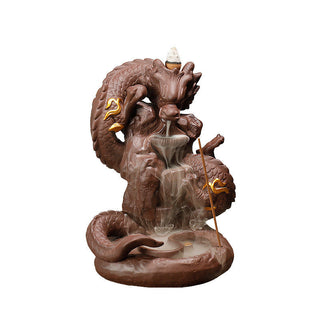 Buddha Gift Tibetan Dragon Protection Incense Burner Decoration