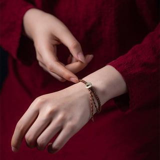 Buddha Gift Handmade 925 Sterling Silver Chinese Zodiac Natal Buddha Protection Colorful Rope Bracelet