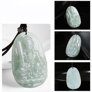 Buddha Gift Chinese Zodiac Natal Buddha Jade Wealth Prosperity Necklace Pendant