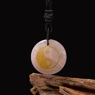 Buddha Gift Various Crystal Amethyst Tiger Eye Green Aventurine Yin Yang Spiritual Necklace Pendant