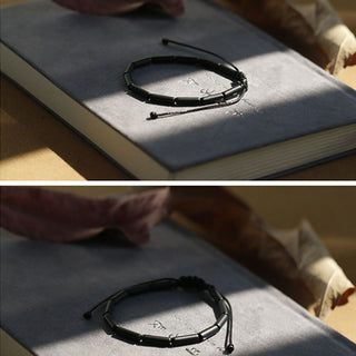 Buddha Gift Black Onyx Bead Support Protection Bracelet