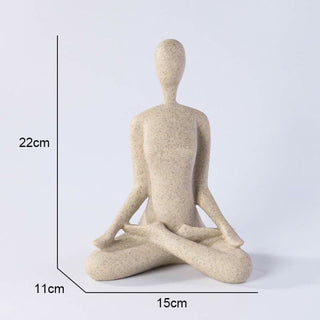 Buddha Gift Abstract Yoga Meditating Exercise Resin Spiritual Figurine Sculpture Desk Decoration