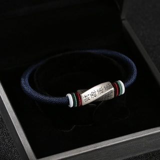 Buddha Gift 999 Sterling Silver Profits Pouring In From All Sides Handmade Blessing String Buckle Bracelet