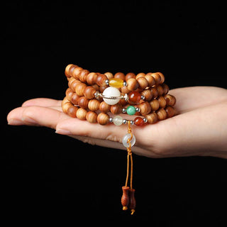 Buddha Gift Tibetan Rosewood Mala Healing Necklace Bracelet