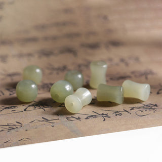 Buddha Gift Natural Abelia Biflora Wood Hetian Jade Bamboo Bead Warding Off Evil Spirits Bracelet