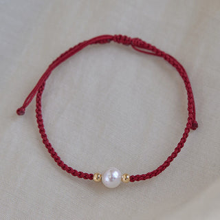 Buddha Gift Natural Pearl Bead Luck Braid String Bracelet