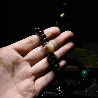 Buddha Gift Tibet 108 Mala Beads Purple Bodhi Seed Bagua Vajra Auspiciousness Bracelet