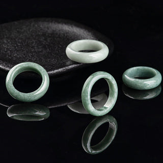 Buddha Gift Natural Jade Abundance Healing Ring