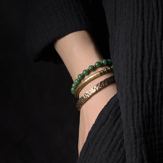 Buddha Gift Simple Design Copper Wealth Cuff Bracelet