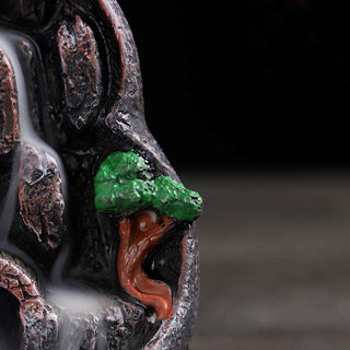 Buddha Gift Mountain Bridges Pattern Meditation Resin Backflow Incense Burner