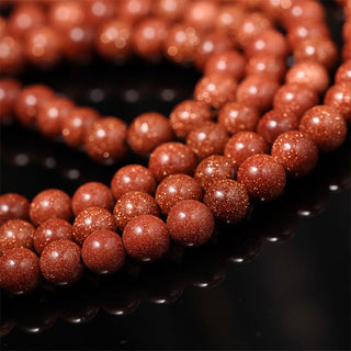 Buddha Gift 108 Mala Beads Goldstone Om Mani Padme Hum Swastika Confidence Bracelet